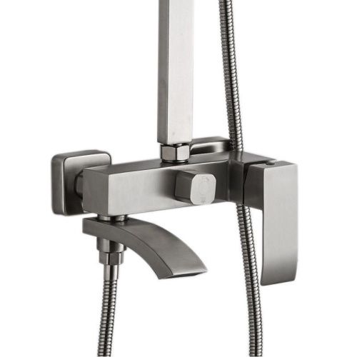 Душевая стойка Haiba HB24815 настенная цвет нержавеющая сталь - фото 4