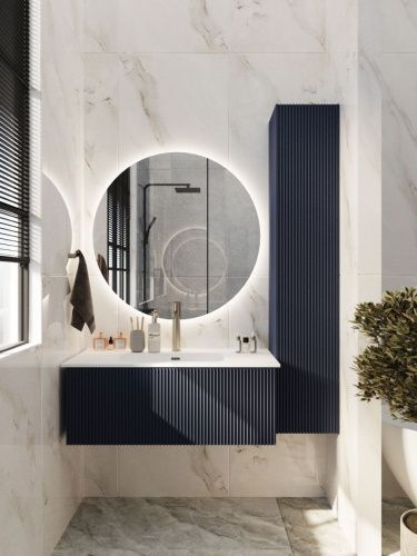 Тумба под раковину La Fenice Terra FNC-01-TER-BG-100 100х50 подвесная цвет синий - фото 4