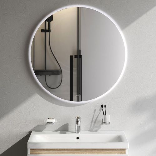 Зеркало с подсветкой Am.Pm X-Joy M85MOX40801S 80х80 подвесное - фото 2