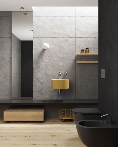 Раковина из сантехнического фарфора Galassia Core 7306OC 40х40 накладная цвет желтый - фото 4