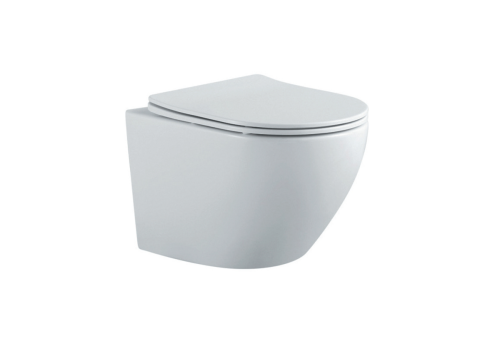 Унитаз подвесной Aquatek ЕВРОПА AQ1901-MW белый с сиденьем микролифт безободковый каскадный смыв