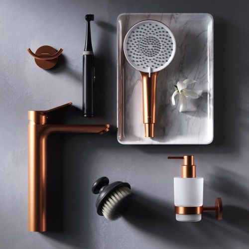 Смеситель Am.Pm X-Joy F85A92044 на раковину розовое золото - фото 4