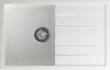 Кухонная мойка Granfest Quadro Q-780L иней 75х50 цвет белый поверхность матовая