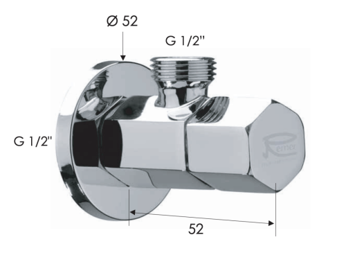 Запорный вентиль Remer 128E1212 - фото 2