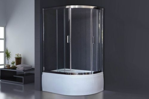 Душевой уголок Royal Bath BK RB8120BK-T-CH-L 120х80 стекло прозрачное профиль хром с поддоном