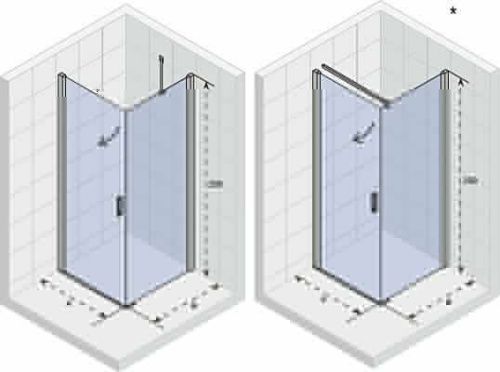 Душевой уголок Riho NOVIK G003006120 80х80 стекло прозрачное профиль хром без поддона - фото 2