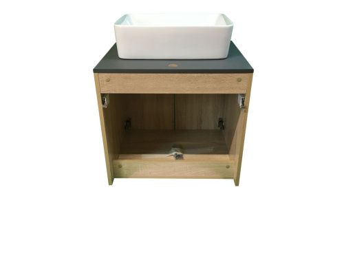 Тумба с раковиной Sintesi STL.W7023_SIN-LVB-APP-401 60х60 подвесная цвет коричневый - фото 2