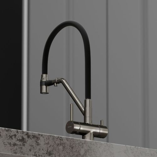 Смеситель для кухни Sancos Dora SC4003GG на мойку вороненая сталь - фото 5