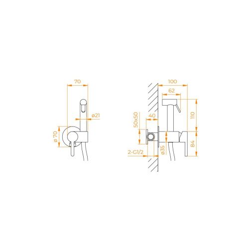 Гигиенический душ со смесителем RGW Shower Panels 511408206-04 черный - фото 4