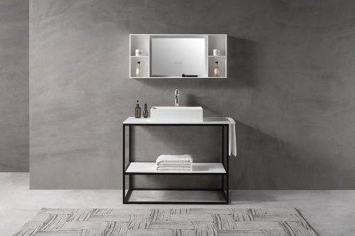 Комплект мебели: консоль + раковина + зеркало Abber 110х60 напольный цвет - фото 2