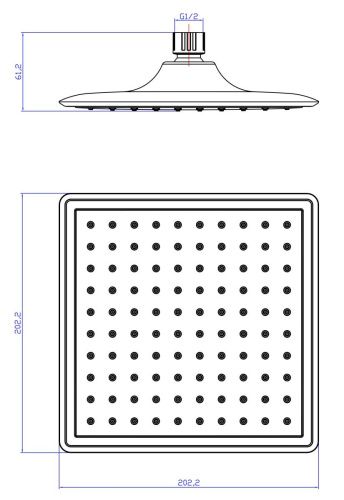 Верхний душ LeMark LM8035C хром - фото 2