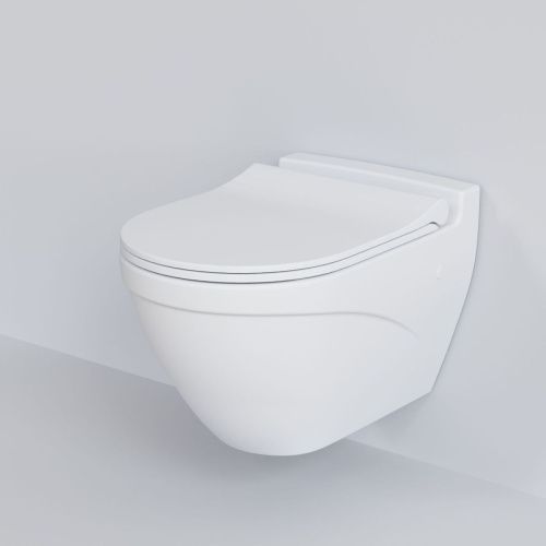 Унитаз подвесной Ambassador Nord 133T20101-132T20101S белый с сиденьем микролифт - фото 5