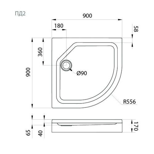 Душевой поддон акриловый Тритон Щ0000038720 80х80 белый с каркасом - фото 5