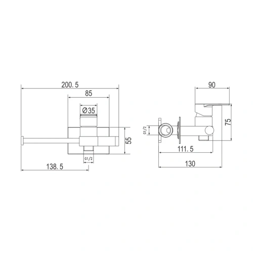 Гигиенический душ со смесителем Rose R307 хром - фото 3