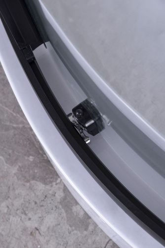 Душевой уголок Niagara Nova 68060811BLACK 90х90 стекло прозрачное профиль черный без поддона - фото 3