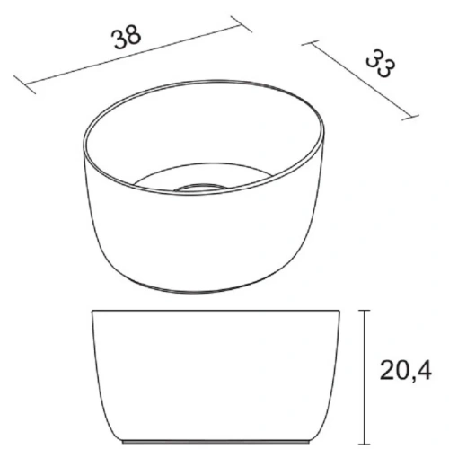 Раковина Riho OVAL W W026001105 40х40 накладная цвет белый - фото 2