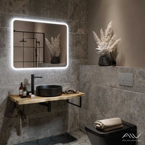 Зеркало с подсветкой Alavann Anna ALV0014001 100х80 подвесное - фото 3