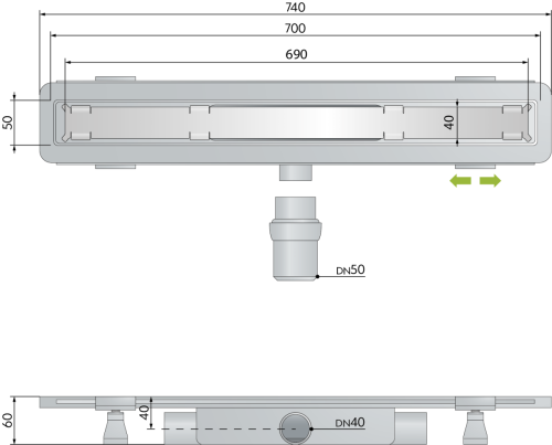 Душевой лоток OMP Tea Renova 5953.905.8 - фото 2