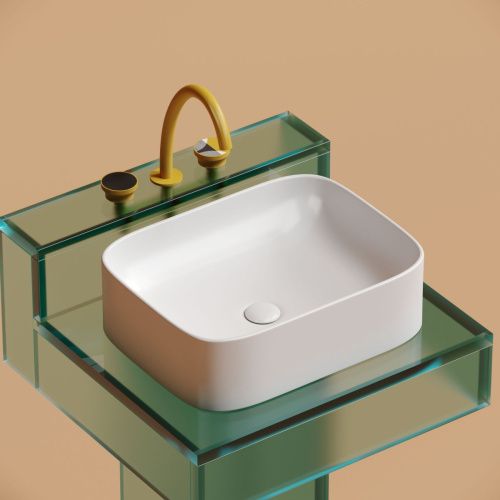 Раковина из сантехнического фарфора Ceramica Nova ELEMENT CN6052MW 50х40 накладная цвет белый - фото 5