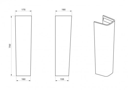 Пьедестал для раковины Santek Нео 1WH302182 - фото 4