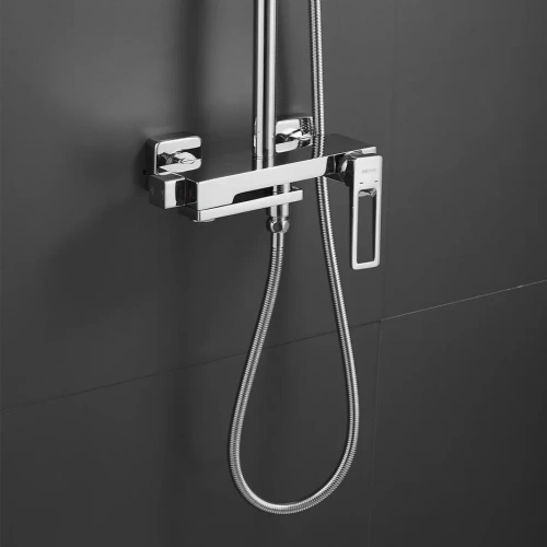 Душевая стойка Shevanik S6836 настенная цвет хром - фото 5