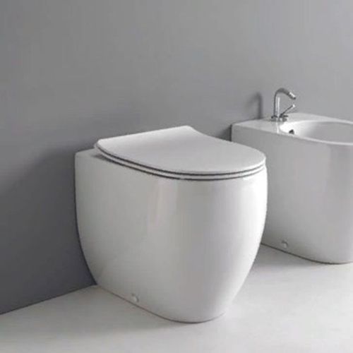 Чаша унитаза приставная Kerasan Flo 311401 цвет белый без сиденья душевой смыв