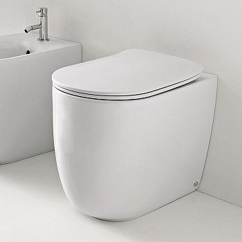 Чаша унитаза приставная Kerasan Nolita 531830 цвет белый без сиденья безободковая каскадный смыв