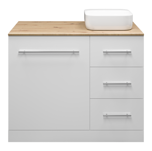 Тумба под раковину Misty Респект Э-Рес01110-13ЯП 110х60 напольная цвет белый - фото 2