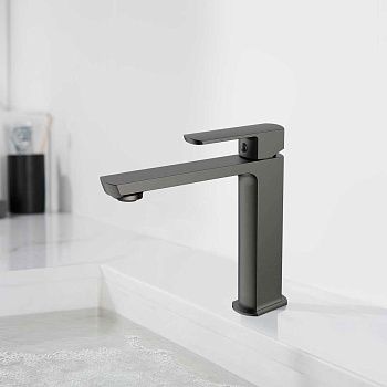 Смеситель Vincea Next VBF-1N1GM на раковину вороненая сталь