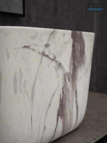 Раковина керамическая Gid Creativo 54480 40х40 накладная цвет многоцветный 1 отверстие под смеситель - фото 2