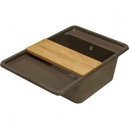 Кухонная мойка Aquaton Беллис 1A725032BS280 80х50 цвет коричневый поверхность матовая