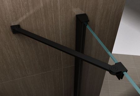 Душевая дверь Abber Zart AG08100B 100х195 стекло прозрачное профиль черный