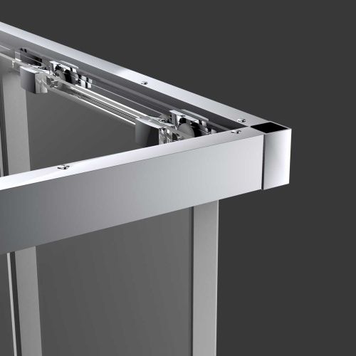 Душевой уголок Vincea Soft VSS-3SO100CLB 100х100 стекло прозрачное профиль черный без поддона - фото 3