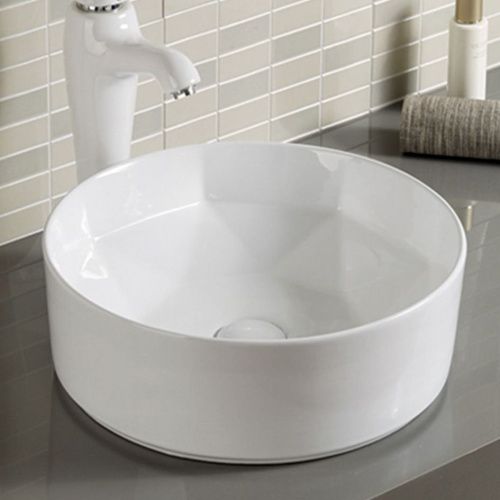 Раковина из сантехнического фарфора Melana A460-803 40х40 накладная цвет белый без отверстий под смеситель - фото 2