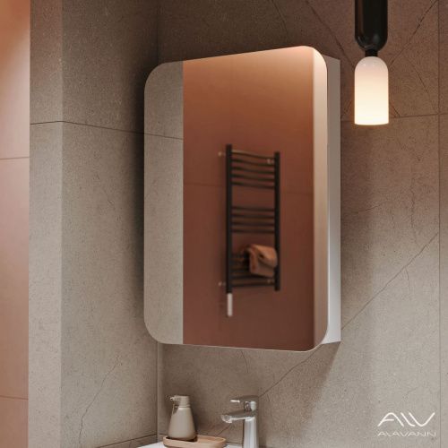 Зеркало-шкаф Alavann Cosmetic ALV0769001 50х80 подвесной цвет белый - фото 4