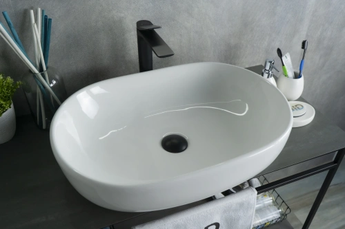 Раковина керамическая Gid Lago 51112 60х40 накладная цвет белый без отверстий под смеситель - фото 2