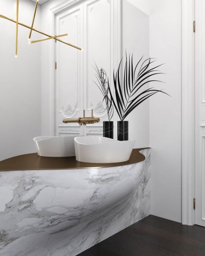 Раковина из искусственного камня Holbi MARS 1.02.003.11.2 40х40 накладная цвет белый - фото 2