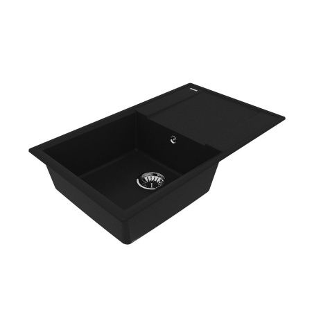 Кухонная мойка LeMark Imandra 840 9910031 85х50 цвет черный поверхность матовая