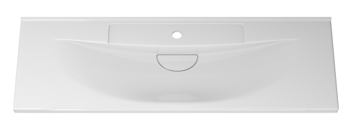 Раковина мебельная из искусственного камня Misty EVVA 120 Р-Евв14120-Д 120х40 накладная цвет белый - фото 2