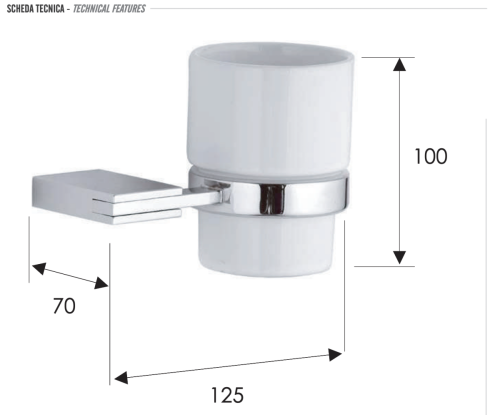 Стакан Remer Flat FT15CR - фото 2
