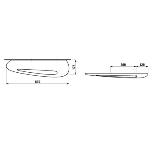 Полка в ванную комнату Laufen Alessi One 8.7097.2.000.000.1 - фото 2