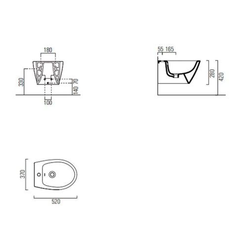 Биде подвесное GSI Modo 9864111_УЦ/1 цвет белый - фото 2