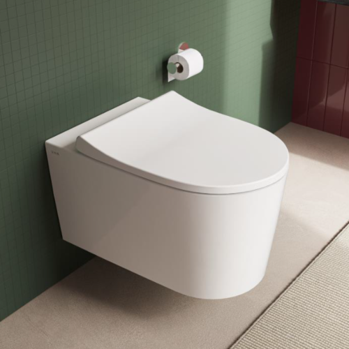 Чаша унитаза подвесная Vitra Nest 7870B403-0075 цвет белый без сиденья безободковая смыв торнадо - фото 3