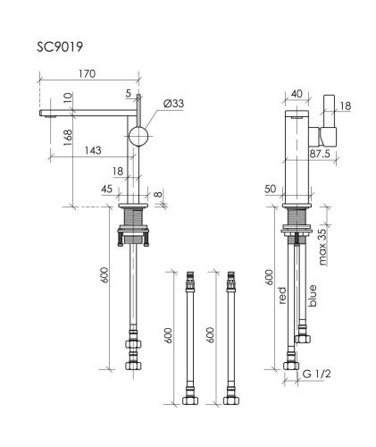 Смеситель Sancos Linn SC9019BG на раковину золото - фото 3