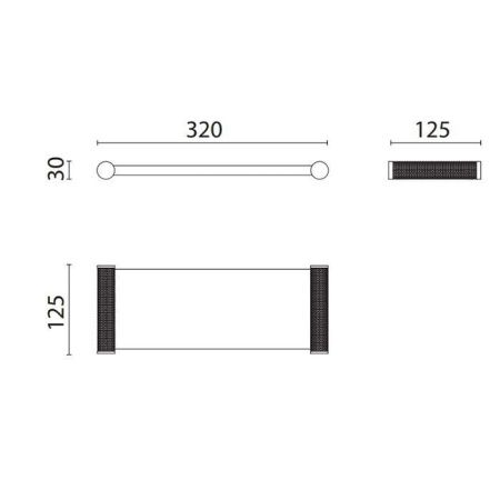 Полка в ванную комнату Oasis Defile 0AGD028OR