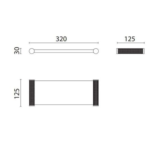 Полка в ванную комнату Oasis Defile 0AGD028CR - фото 2