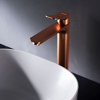 Смеситель Am.Pm X-Joy F85A92044 на раковину розовое золото