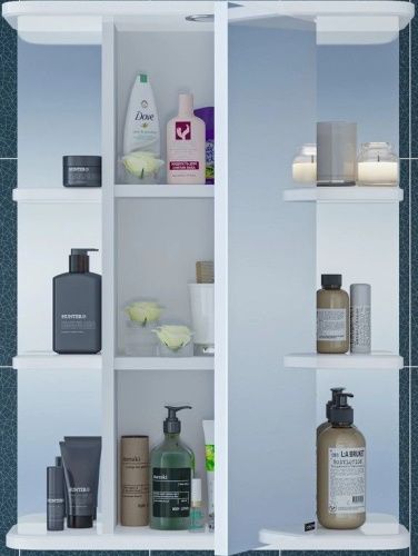 Зеркало-шкаф СанТа Герда 101021 60х70 подвесной цвет белый - фото 2