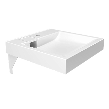 Раковина из искусственного камня Paola Paola Siena 600 60х60 над стиральной машиной цвет белый 1 отверстие под смеситель