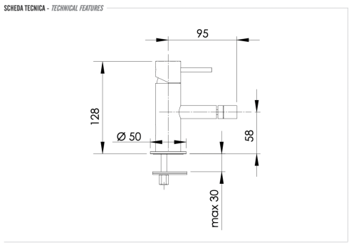 Смеситель Remer X Style Inox SSX20B на биде нержавеющая сталь - фото 2